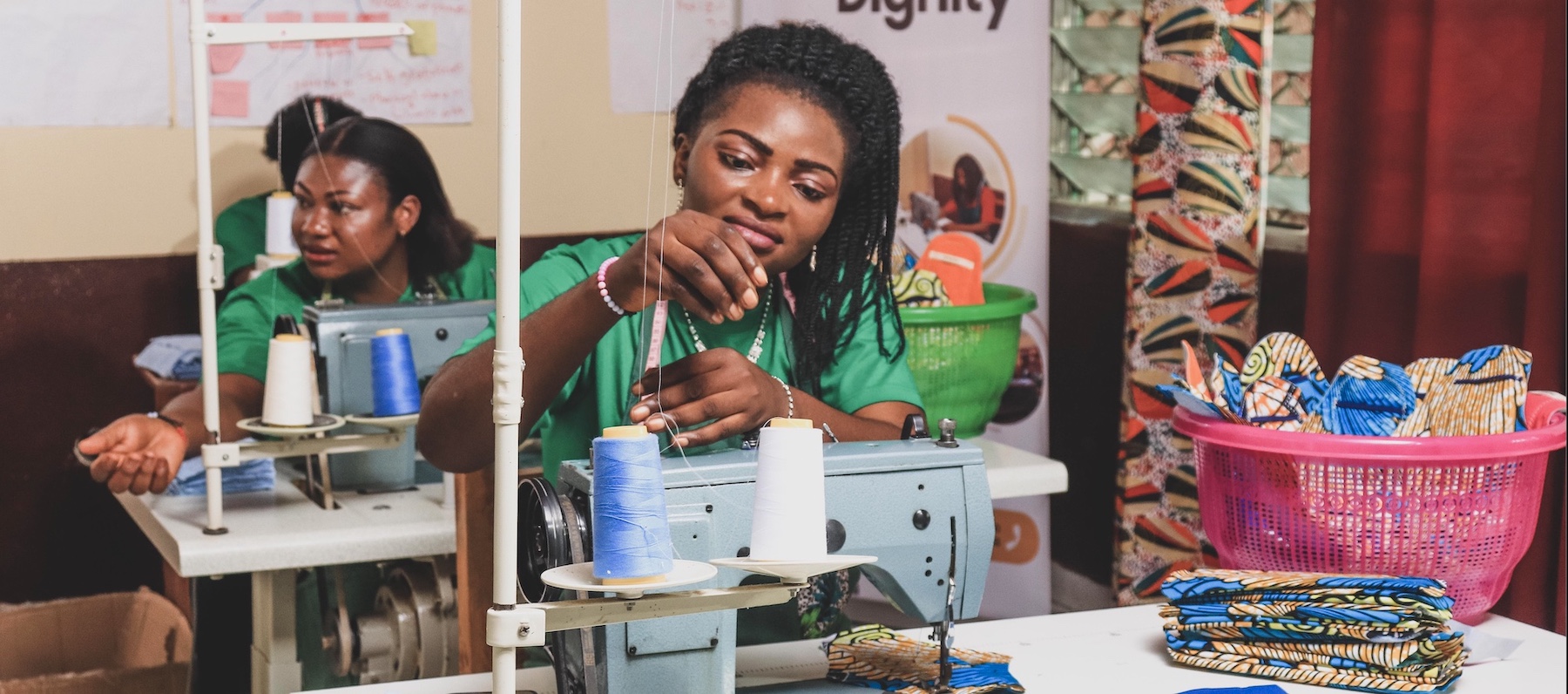 Rinoo woman at machine